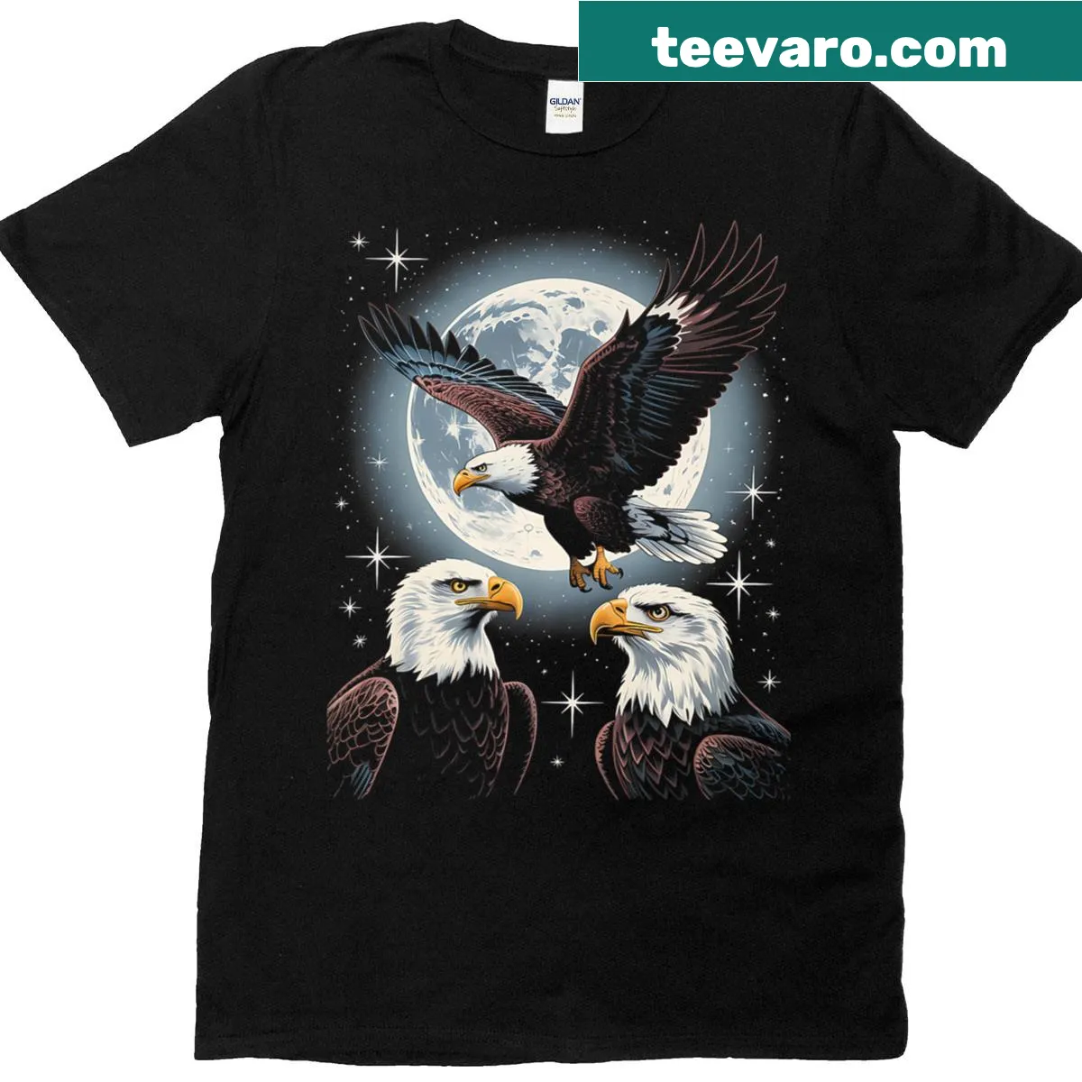 Vintage tee featuring a majestic bald eagle design — on a men's t-shirt