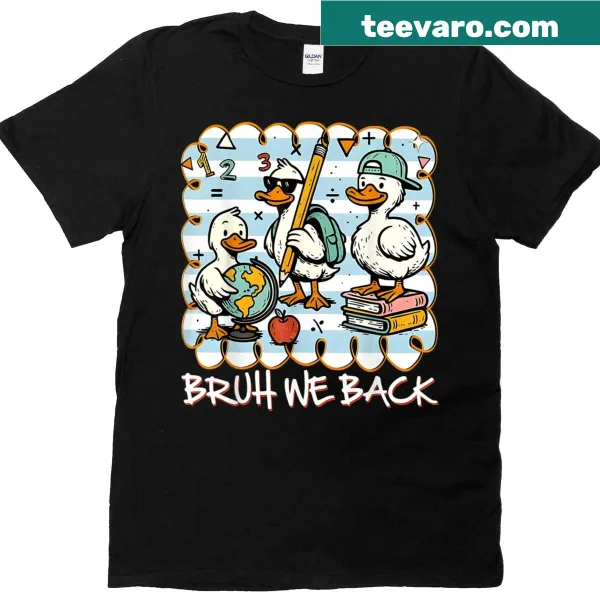 Funny back-to-school t-shirt with playful text.