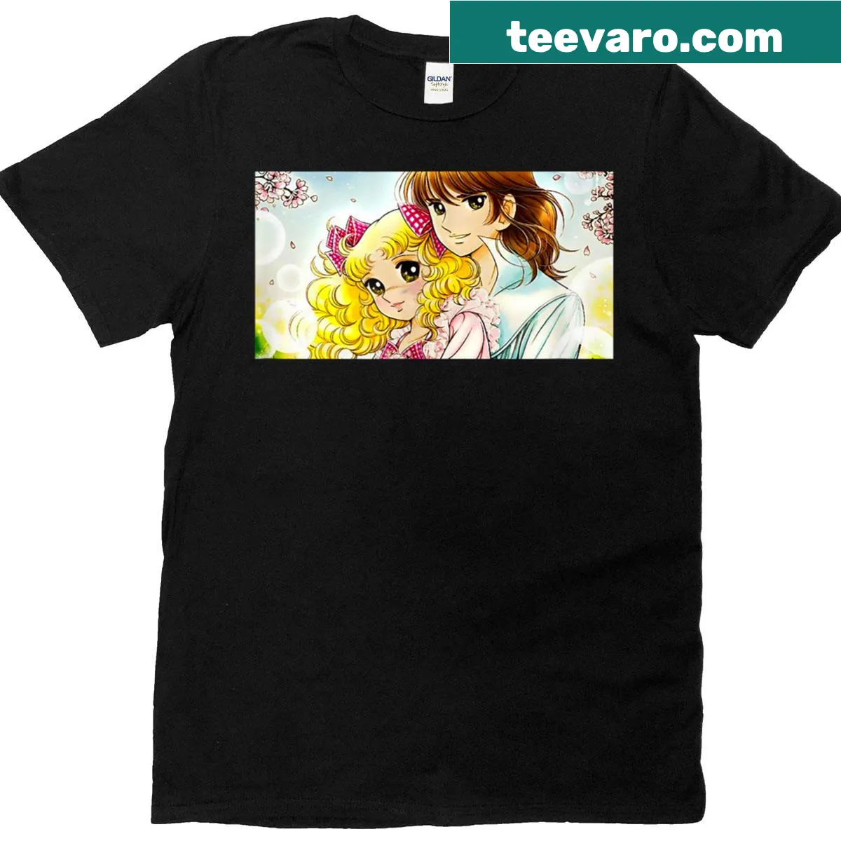 Vintage T-shirt featuring Candy Candy from 80s anime — on a men's t-shirt
