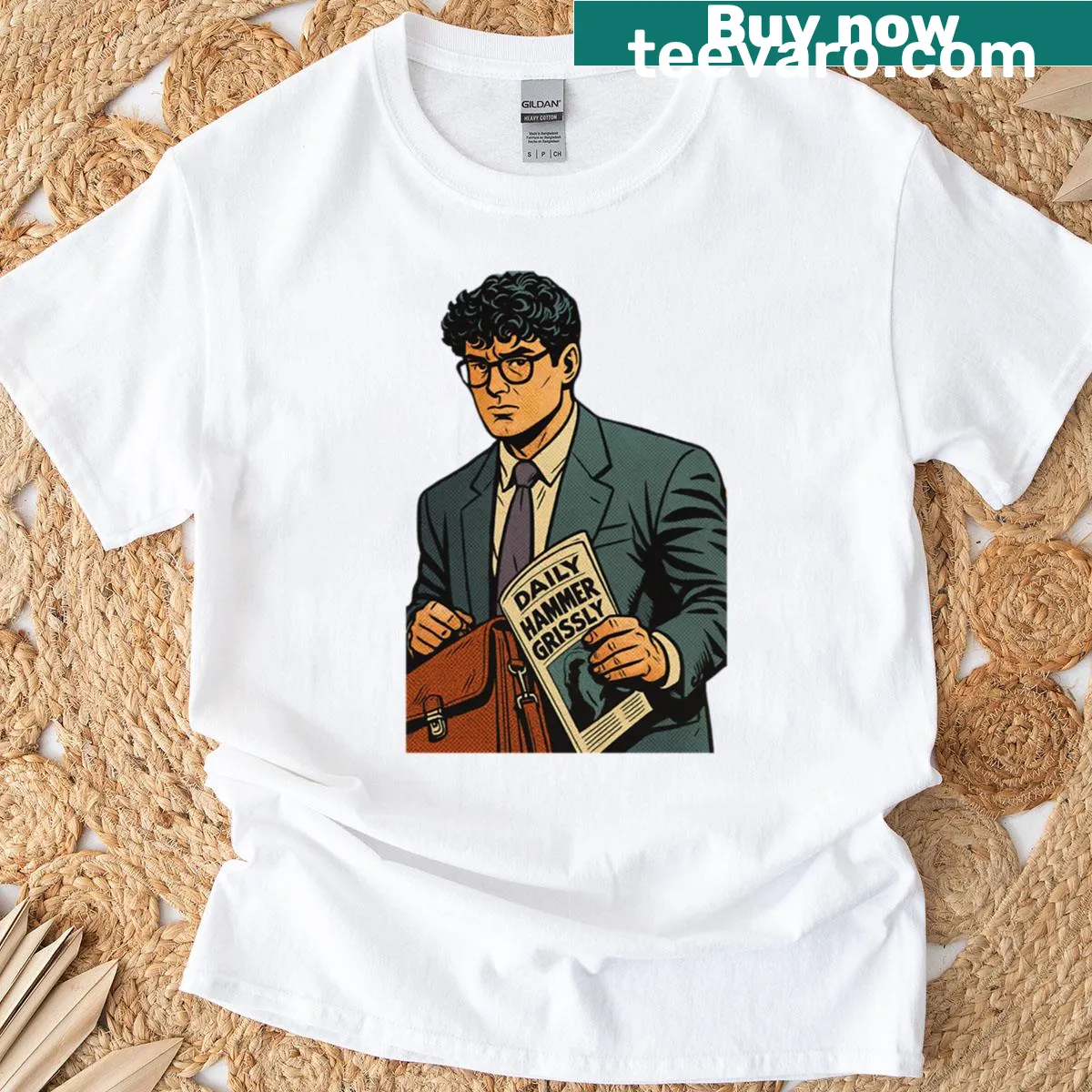 T-shirt featuring Clark Kent in a modern design inspired by David Corenswet — on a men's t-shirt