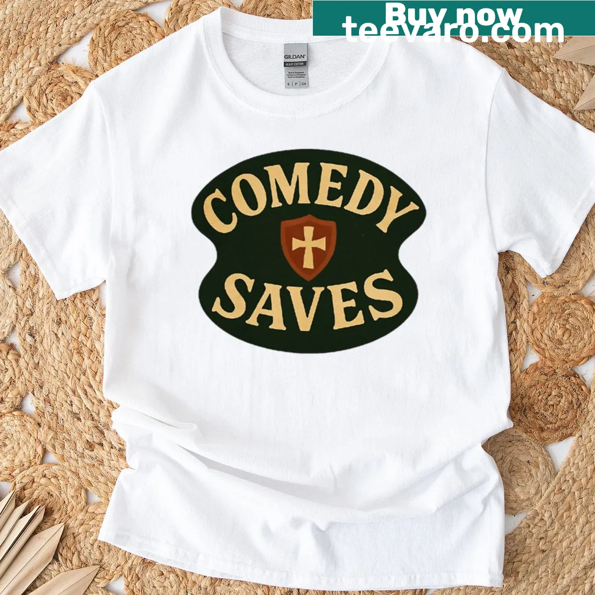 Humorous tribute to Stephen Colbert graphic T-shirt — on a men's t-shirt