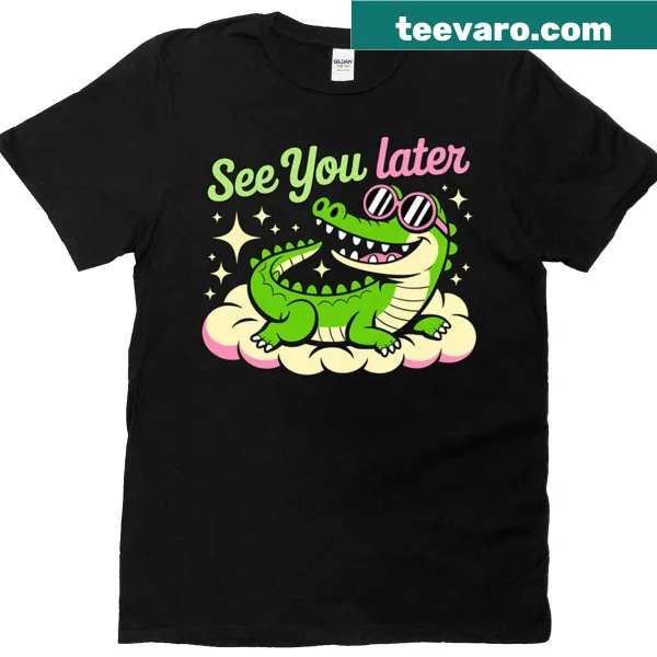 Cool alligator t-shirt for kids with playful cartoon design