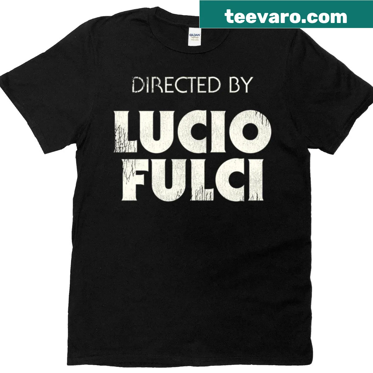 Vintage distressed T-shirt featuring a homage to Lucio Fulci — on a men's t-shirt