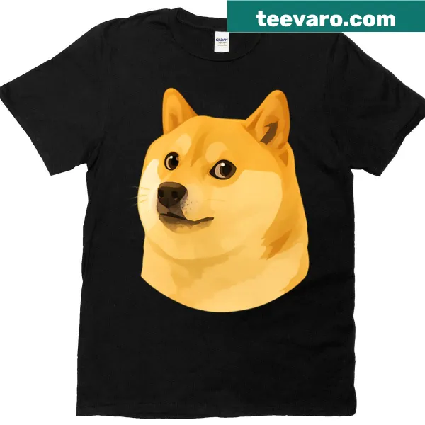Doge meme t-shirt featuring 'Wow Such Design Much Funny' text and illustration