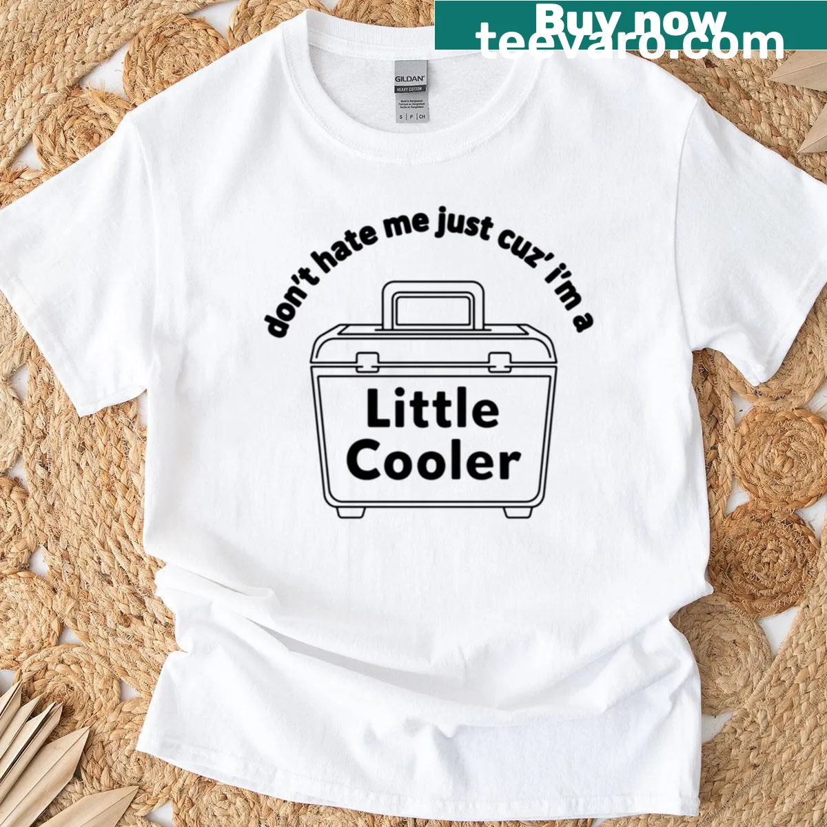 Funny dad T-shirt with cooler design and summer vibes — on a men's t-shirt