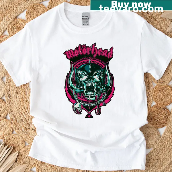 Distressed vintage Motorhead graphic T-shirt with an edgy design.