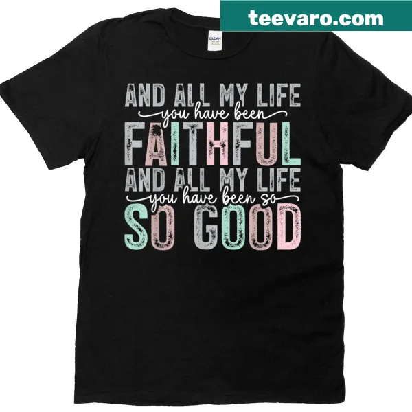 Inspirational typography t-shirt with a faith message