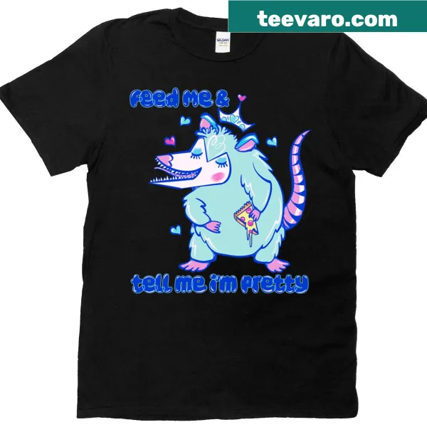 Cute possum graphic t-shirt with a humorous quote