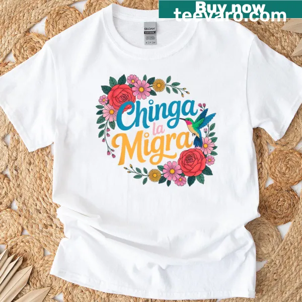 Vintage-style T-shirt with floral design and social justice message