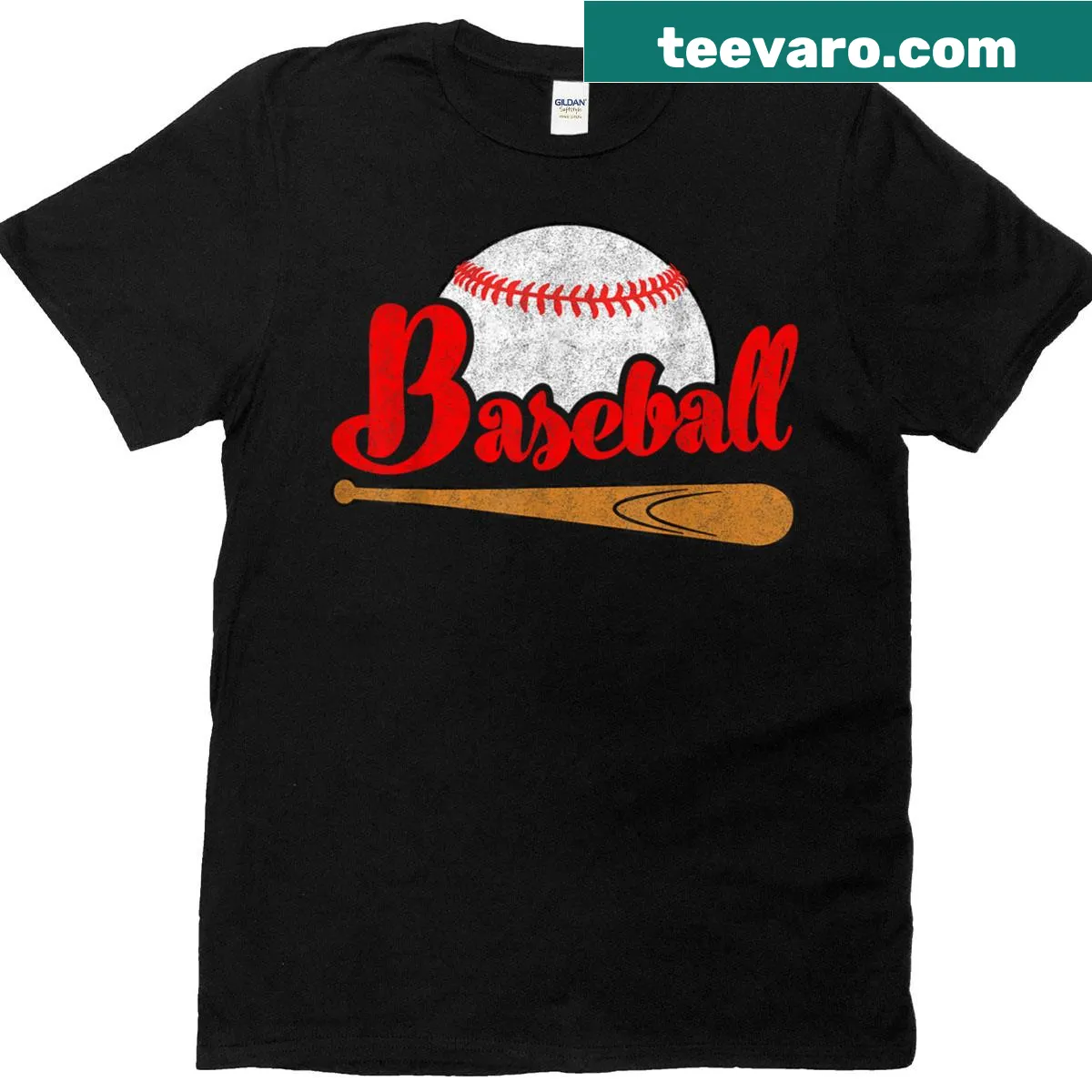 Vintage baseball player graphic T-shirt for men and boys — on a men's t-shirt