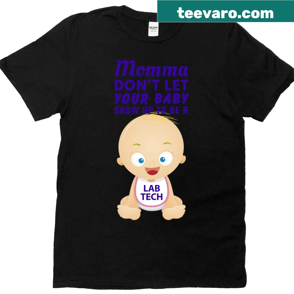 Humorous Lab Tech t-shirt with witty phrase — on a men's t-shirt