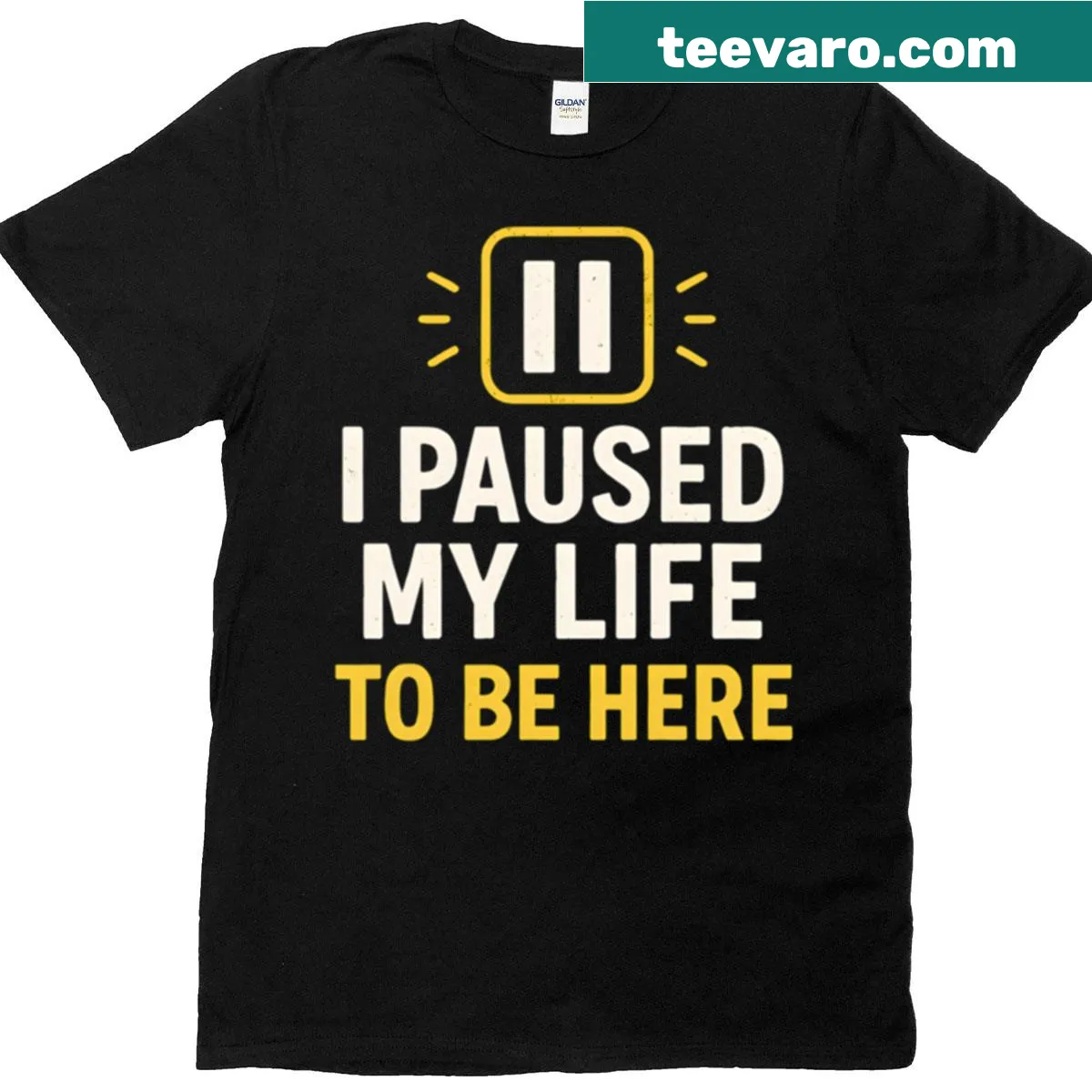 T-shirt with a sarcastic quote design — on a men's t-shirt