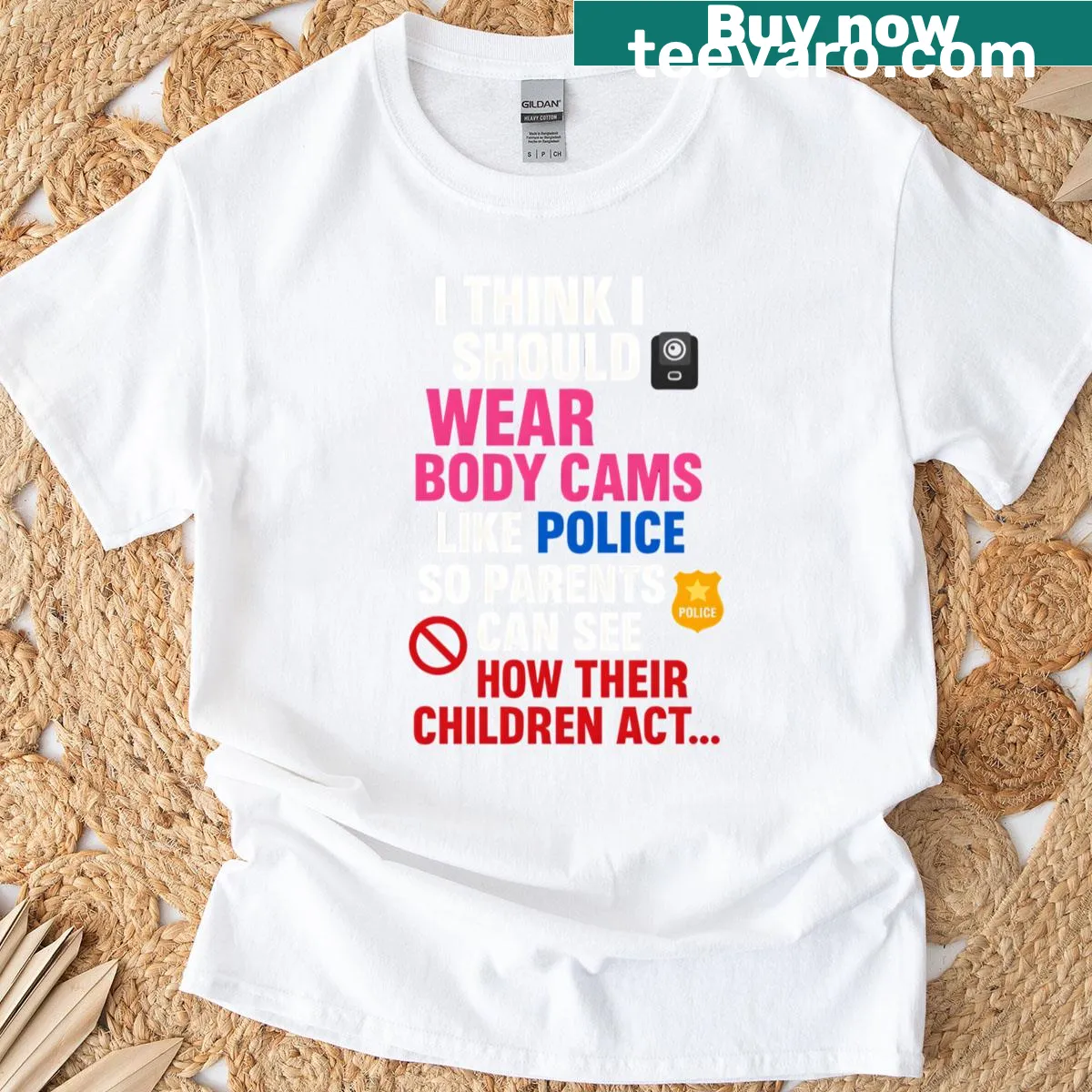 Funny teacher quote about a body cam on t-shirt — on a men's t-shirt