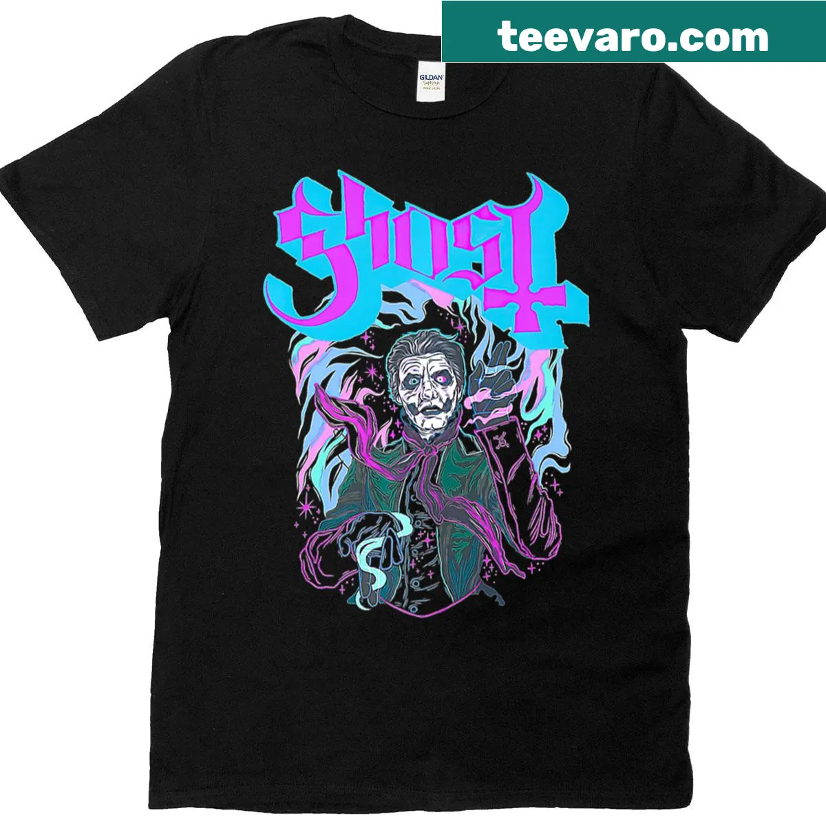 Vintage ghost design Halloween t-shirt — on a men's t-shirt