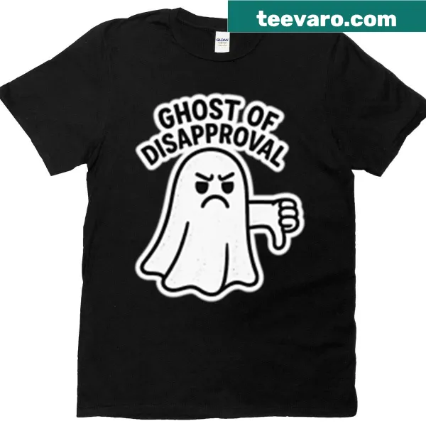 Humorous ghost illustration with a disapproving expression