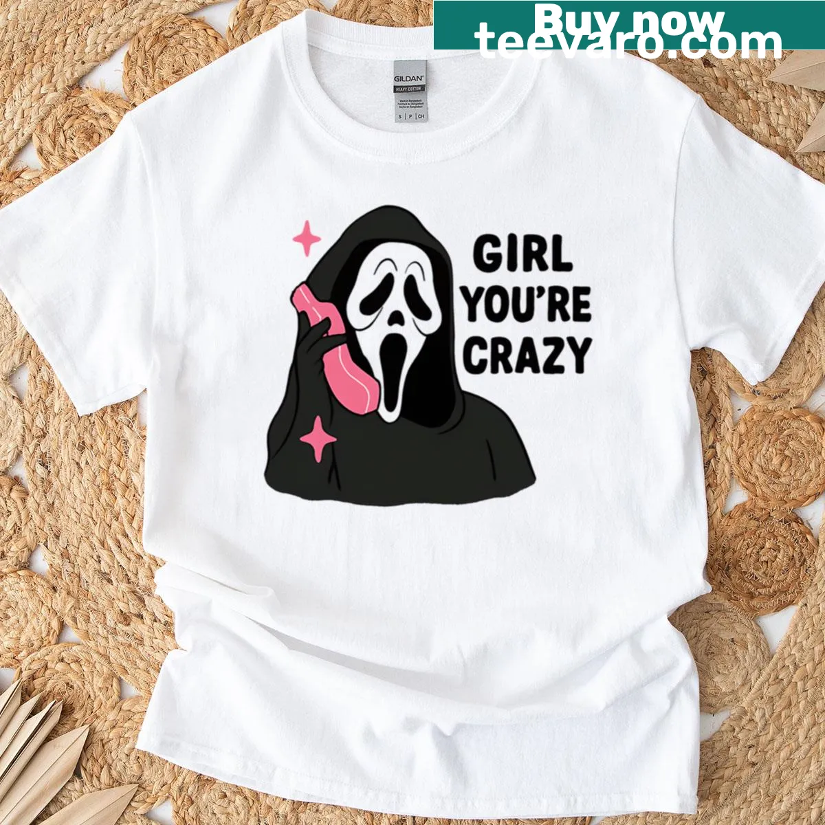Funny t-shirt with the phrase 'Girl You’re Crazy' — on a men's t-shirt