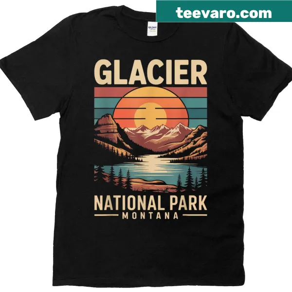 Vintage T-shirt featuring a bear graphic from Glacier National Park