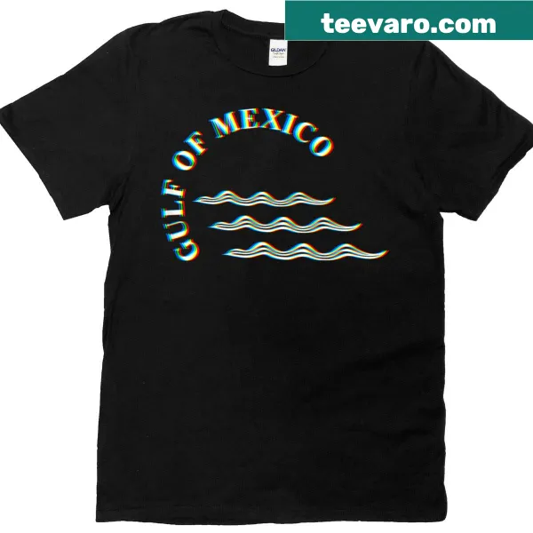 Vintage-inspired T-shirt featuring Gulf of Mexico wave design