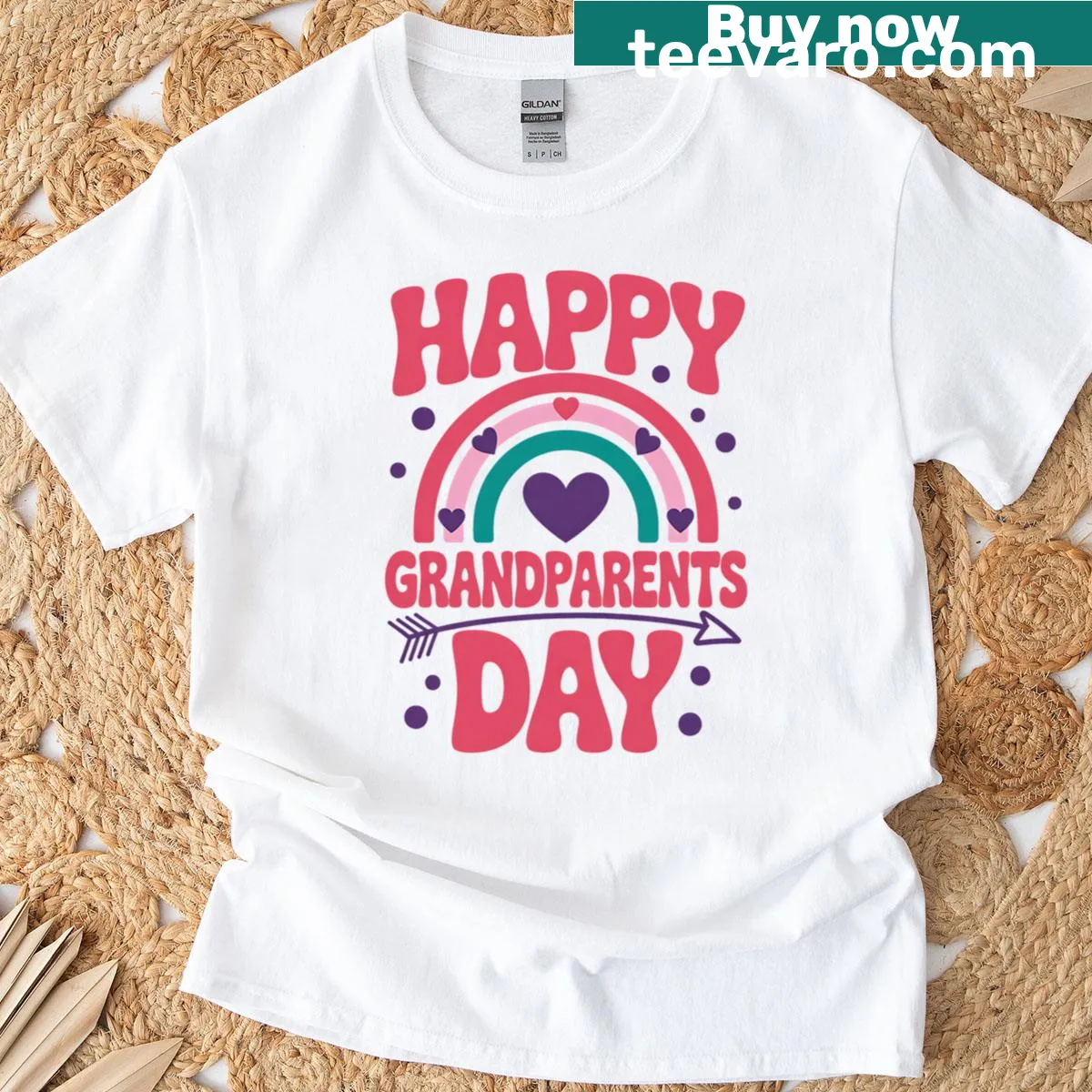 Funny Grandparents Day t-shirt with playful text — on a men's t-shirt