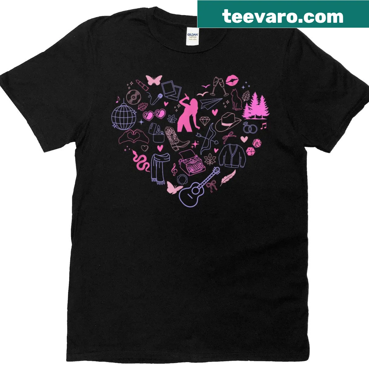Heart hands graphic representing love on a vintage T-shirt — on a men's t-shirt
