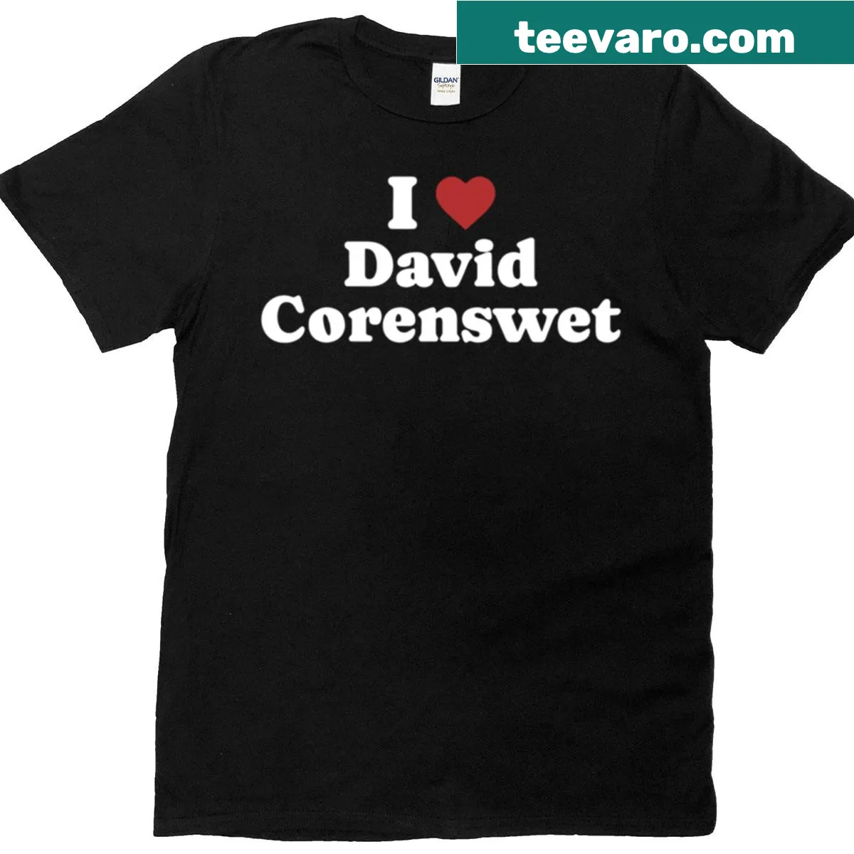 T-shirt declaring love for actor David Corenswet — on a men's t-shirt