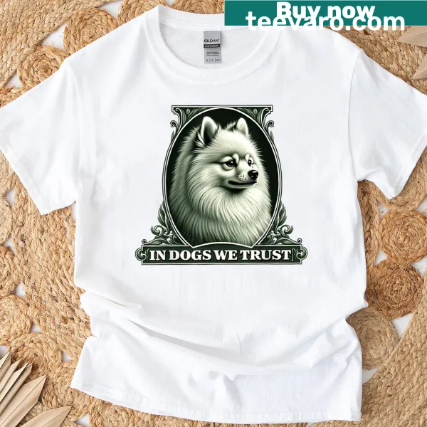 Vintage Pomeranian t-shirt with humorous text and playful design
