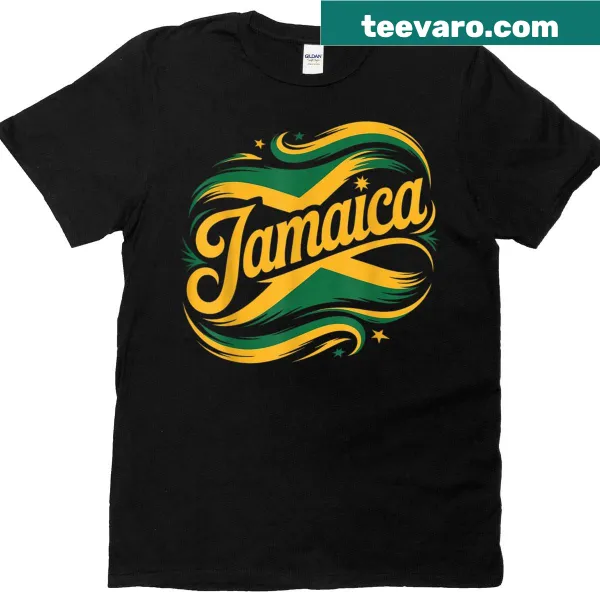 Jamaican flag t-shirt suitable for all ages