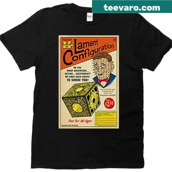 Horror-themed t-shirt featuring the Lament Configuration design