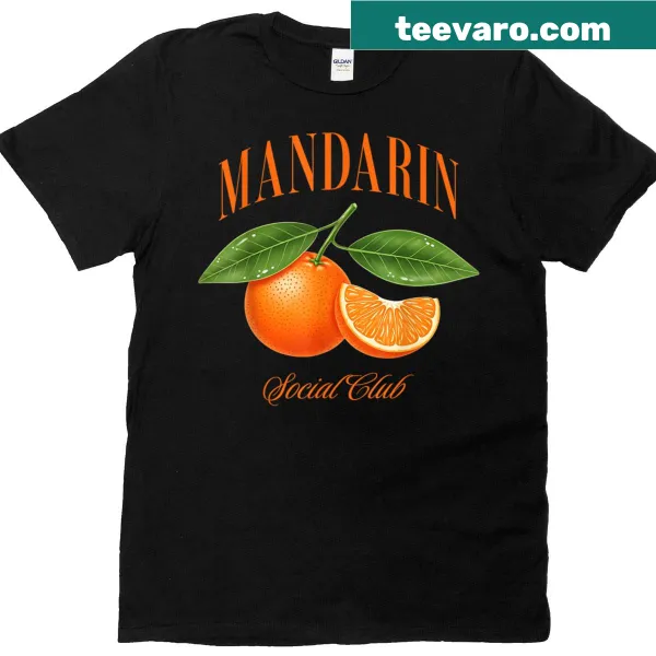 Vintage botanical fruit t-shirt featuring a tangerine design