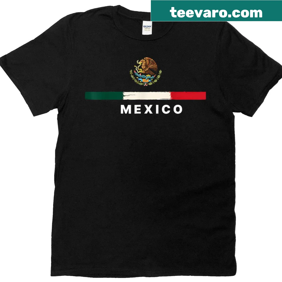Vintage-style t-shirt featuring the Mexican flag for Independence Day. — on a men's t-shirt
