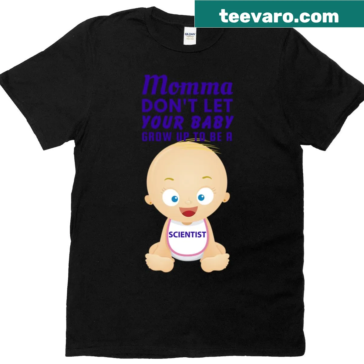 Funny graphic T-shirt with a saying about scientists and parenting. — on a men's t-shirt