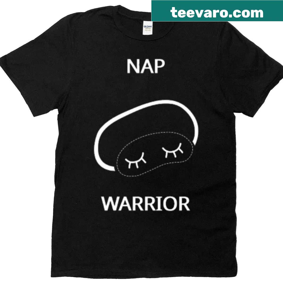 Relaxed oversized t-shirt with the words 'Nap Warrior' in bold typography — on a men's t-shirt