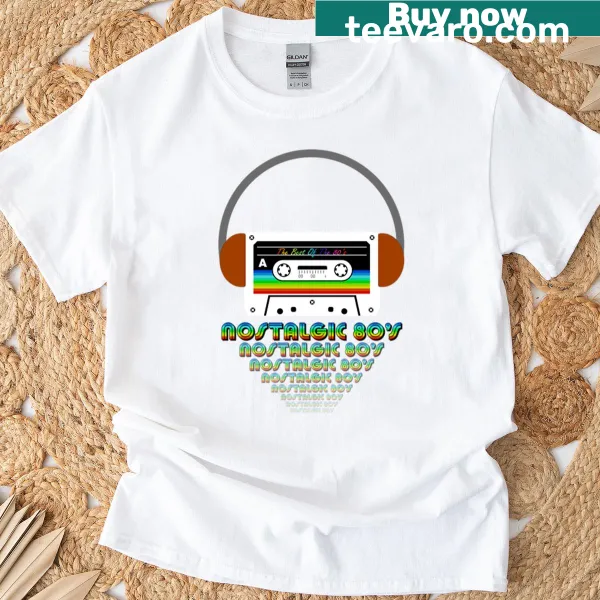 Vintage-inspired T-shirt featuring abstract typography from the 80s