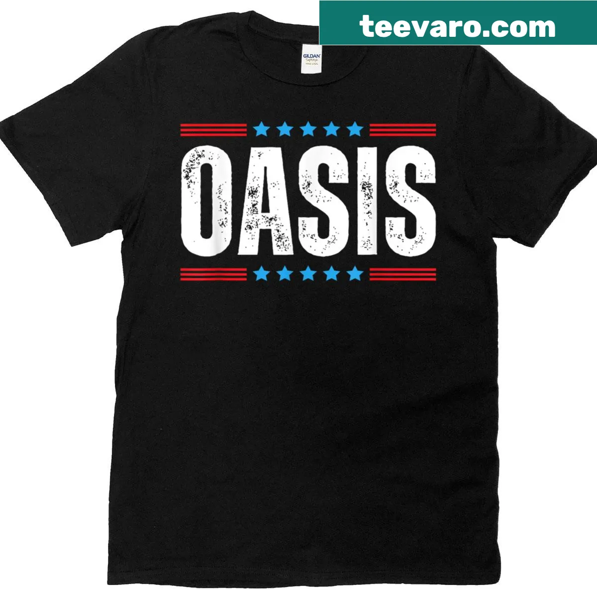 Vintage-inspired t-shirt celebrating California Oasis — on a men's t-shirt