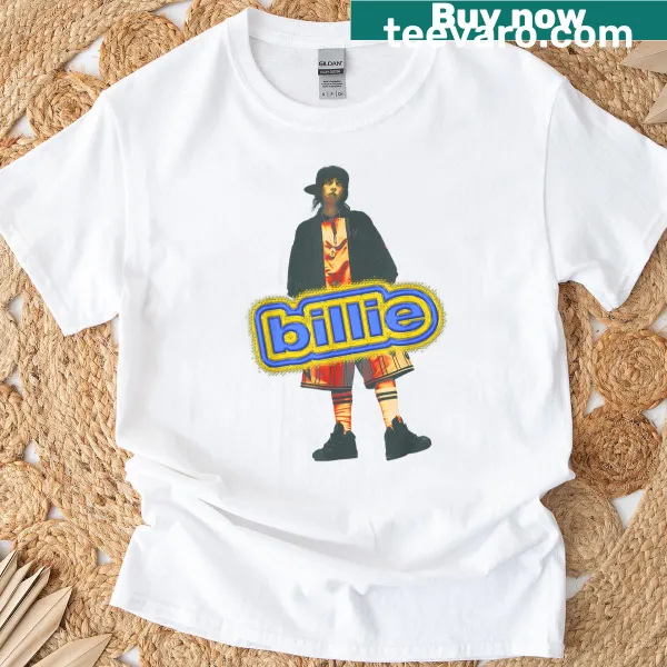 Gradient photo t-shirt of Billie Eilish in a soft style