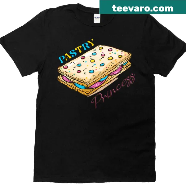 Cute Pastry Princess cartoon graphic on oversized T-shirt