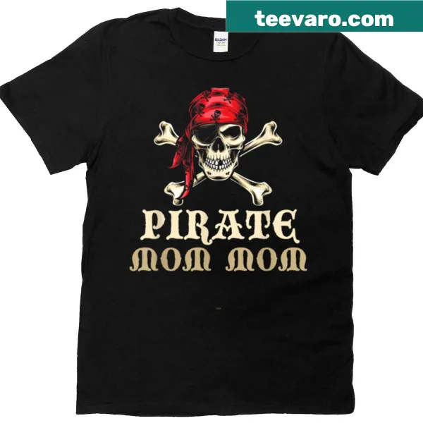 Funny Halloween t-shirt for grandmothers featuring a pirate skull