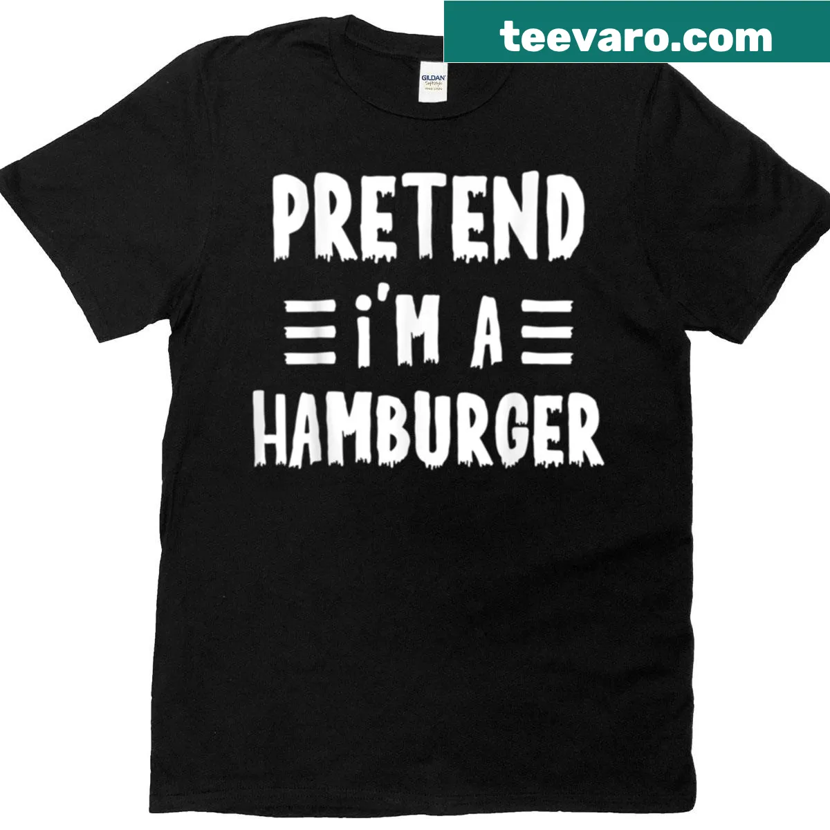 Funny Halloween T-shirt with hamburger graphic — on a men's t-shirt