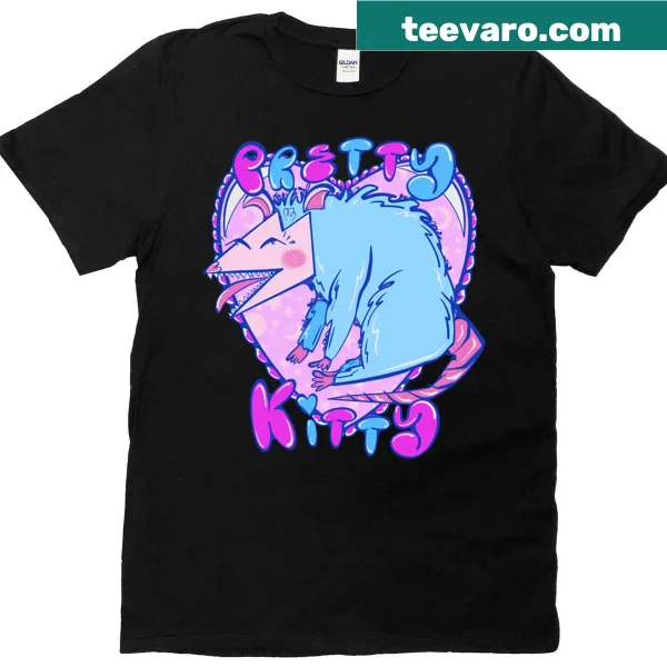 Vintage kitty and possum graphic T-shirt