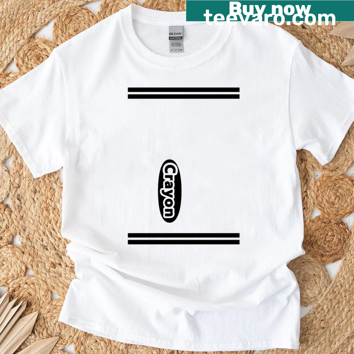 Purple Crayon T-shirt featuring a fun illustration for kids — on a men's t-shirt