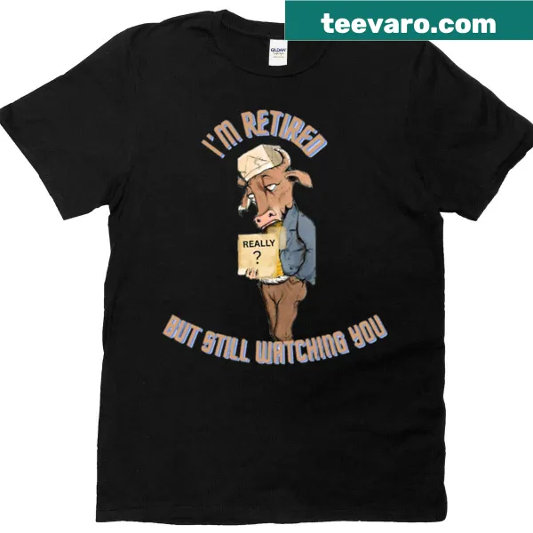 Humorous t-shirt featuring a cow character with attitude
