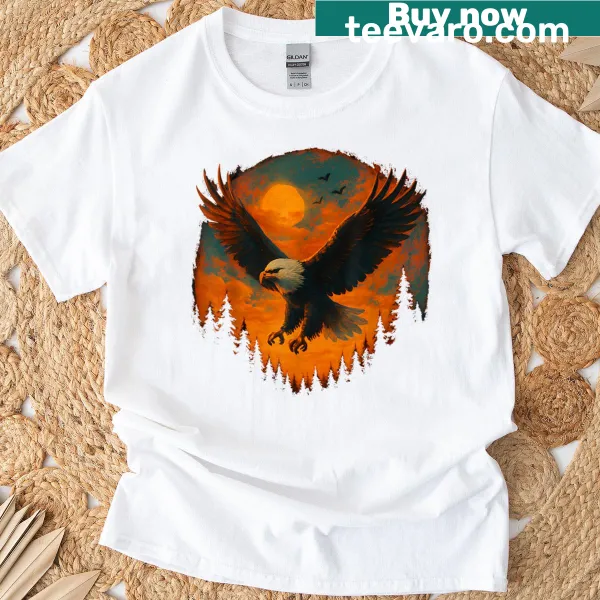 Vintage t-shirt featuring a flying eagle graphic