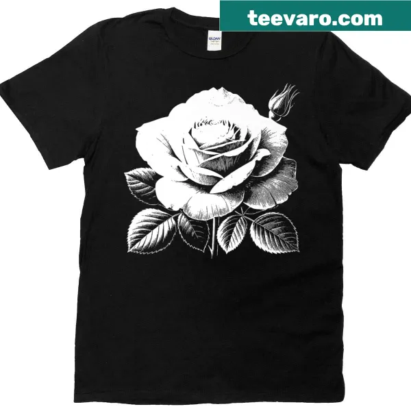 Vintage T-shirt with urban design shapes in rose, white, and black