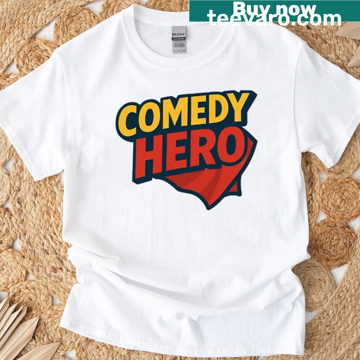 Oversized T-shirt with a tribute to Stephen Colbert as a comedy hero — on a men's t-shirt