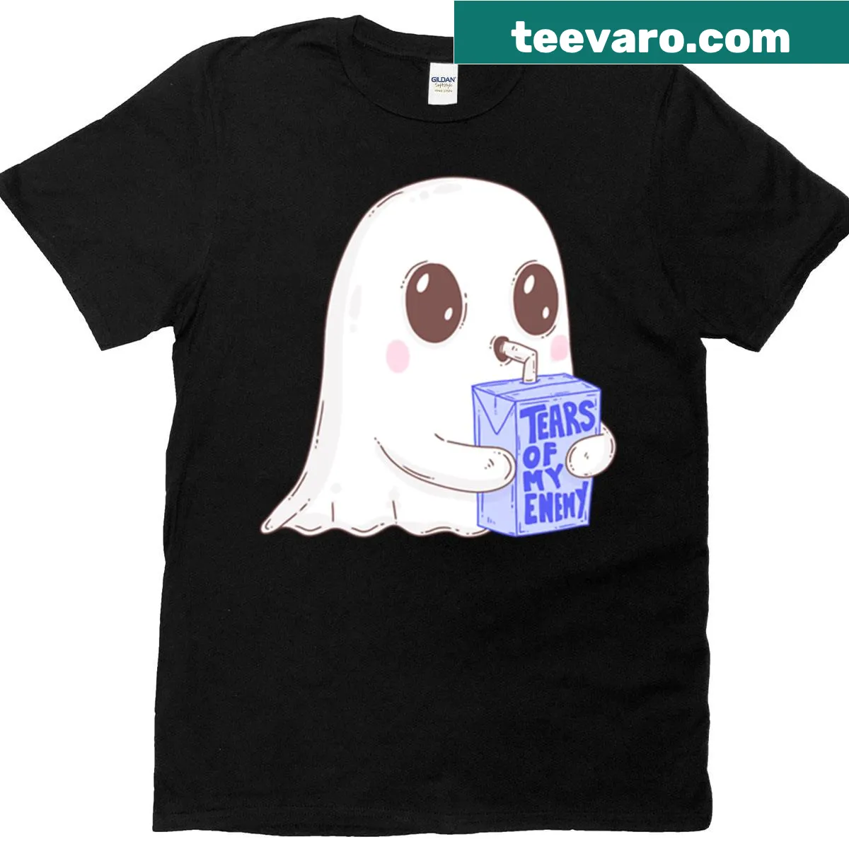 T-shirt with text saying Tears Of My Enemy — on a men's t-shirt