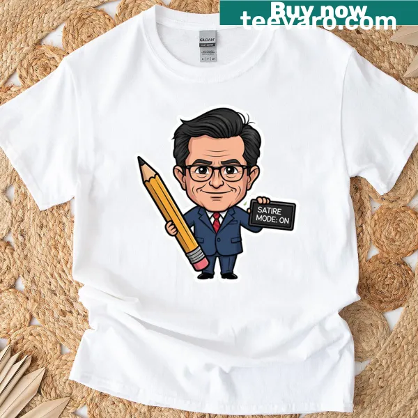 Oversized T-shirt featuring a cute design inspired by The Late Show with Stephen Colbert