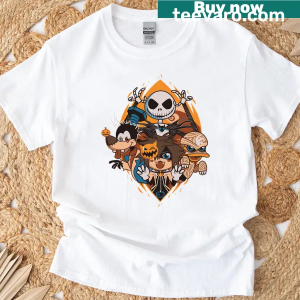 Halloween themed t-shirt with playful graphics celebrating the spooky season