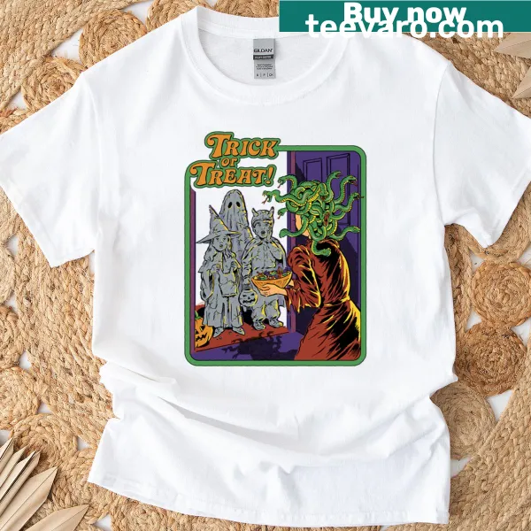 Bold Trick Or Treat text design on Halloween T-shirt