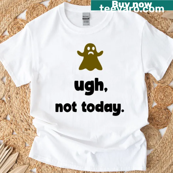 Sad ghost graphic conveying a funny mood on a t-shirt
