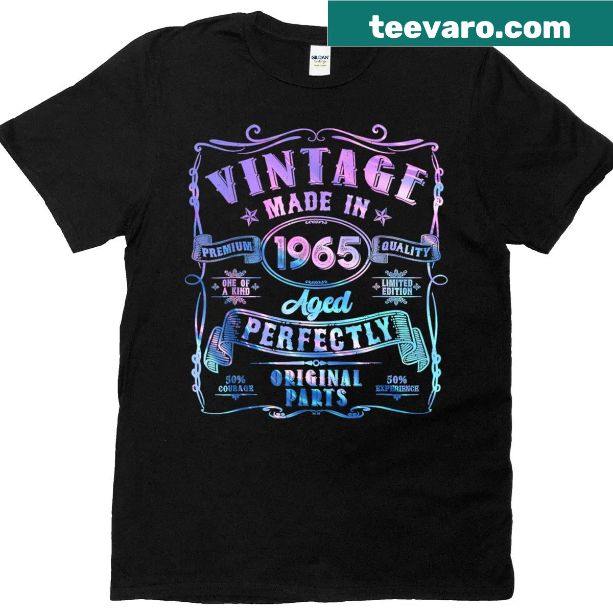 Vintage T-shirt for 60th birthday celebration from 1965 — on a men's t-shirt